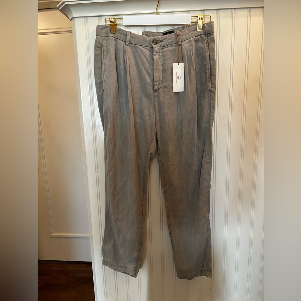 AG Adriano Goldschmied Grey - The Evan Relaxed Pleated Trousers